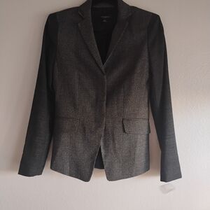 Ann Taylor Black and Gray Blazer